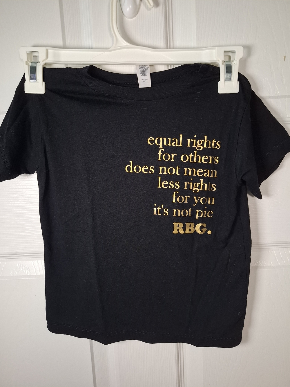 Bella Canvas Black Tee with Gold 'Equal Rights' Print